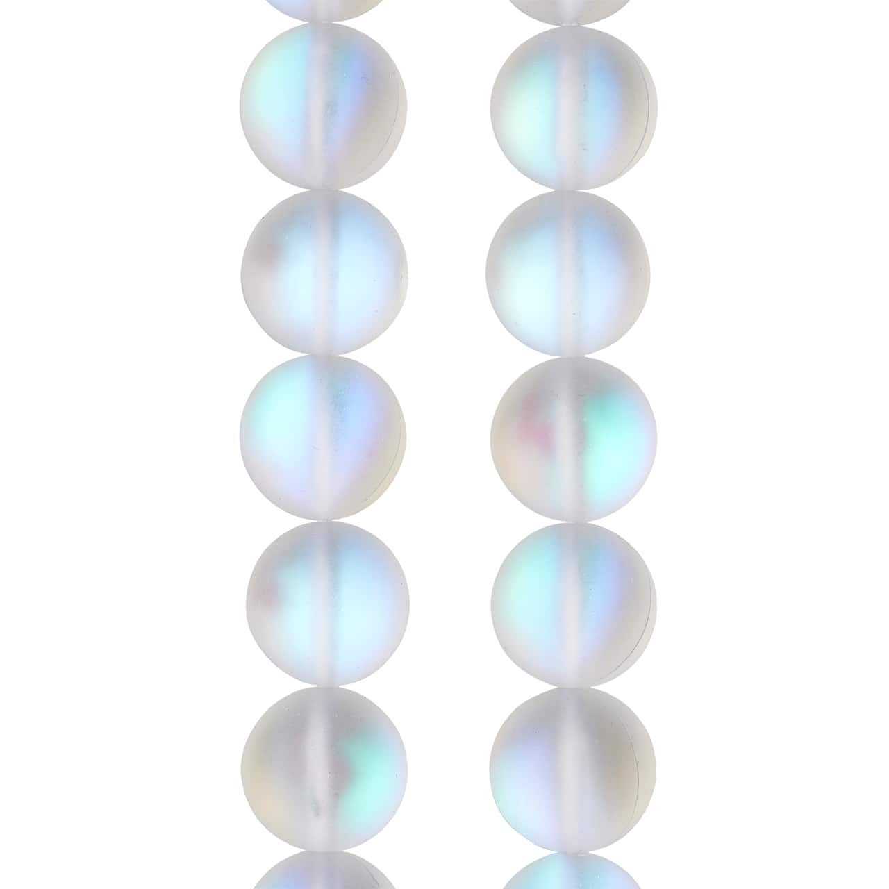 White Opal Glass Round Beads, 10mm by Bead Landing&#x2122;